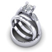0.70CT Princess And Round Cut Diamonds Trio Rings , picture number 0