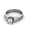 1.15CT Emerald and Princess Cut Diamonds Engagement Ring , picture number 2