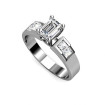 1.15CT Emerald and Princess Cut Diamonds Engagement Ring , picture number 1