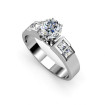 1.15CT Round and Princess Cut Diamonds Engagement Ring , picture number 1