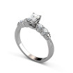 0.90CT Emerald and Round Cut Diamonds Engagement Ring , picture number 2