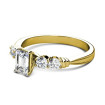 0.90CT Emerald and Round Cut Diamonds Engagement Ring , picture number 1