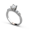 0.90CT Princess and Round Cut Diamonds Engagement Ring , picture number 2