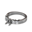 0.70CT Princess and Round Cut Diamonds Engagement Ring , picture number 1