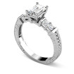 0.95CT Emerald and Princess Cut Diamonds Engagement Ring , picture number 2