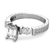 1.40CT Emerald and Princess Cut Diamonds Engagement Ring , picture number 1