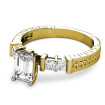 0.95CT Emerald and Princess Cut Diamonds Engagement Ring , picture number 1