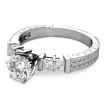 1.40CT Round and Princess Cut Diamonds Engagement Ring , picture number 1