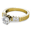 1.40CT Round and Princess Cut Diamonds Engagement Ring , picture number 1
