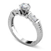 0.95CT Round and Princess Cut Diamonds Engagement Ring , picture number 0