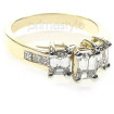 1.55CT Emerald and Princess Cut Diamonds Engagement Ring , picture number 1