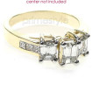 1.20CT Emerald and Princess Cut Diamonds Engagement Ring , picture number 1