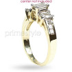 1.20CT Emerald and Princess Cut Diamonds Engagement Ring , picture number 2