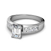 1.60CT Emerald and Princess Cut Diamonds Engagement Ring , picture number 2