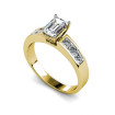 1.25CT Emerald and Princess Cut Diamonds Engagement Ring , picture number 1