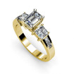 1.30CT Emerald and Princess Cut Diamonds Engagement Ring , picture number 1