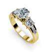 1.20CT Round and Princess Cut Diamonds Engagement Ring , picture number 1