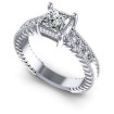 0.65CT Princess and Round Cut Diamonds Engagement Ring , picture number 0