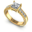 0.30CT Princess and Round Cut Diamonds Engagement Ring , picture number 0