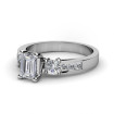 1.15CT Emerald and Round Cut Diamonds Engagement Ring , picture number 2