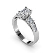 1.15CT Emerald and Round Cut Diamonds Engagement Ring , picture number 1