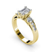 1.35CT Emerald and Round Cut Diamonds Engagement Ring , picture number 1