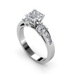 1.15CT Princess and Round Cut Diamonds Engagement Ring , picture number 1