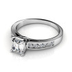 1.00CT Emerald and Round Cut Diamonds Engagement Ring , picture number 2