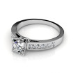 1.00CT Princess and Round and Diamonds Engagement Ring , picture number 2