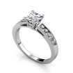 1.00CT Princess and Round and Diamonds Engagement Ring , picture number 1