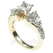 2.20CT Princess and Round Cut Diamonds Engagement Ring , picture number 1