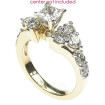 1.40CT Princess and Round Cut Diamonds Engagement Ring , picture number 1