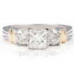 1.30CT Princess and Round Cut Diamonds Engagement Ring , picture number 1