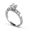 0.95CT Princess and Round Cut Diamonds Engagement Ring , picture number 2
