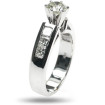 1.40CT Round and Princess Cut Diamonds Engagement Ring , picture number 2