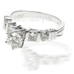 1.05CT Round and Princess Cut Diamonds Engagement Ring , picture number 1