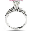 0.70CT Round and Princess Cut Diamonds Engagement Ring , picture number 2