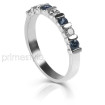 1.05CT Round Cut Diamonds and Sapphires Wedding Band , picture number 1