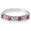1.40CT Round Cut Diamonds and Rubies Wedding Band , picture number 0