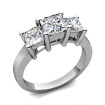 0.80CT Princess Cut Diamonds Three Stone Ring , picture number 1