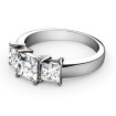 0.90CT Princess Cut Diamonds Three Stone Ring , picture number 0