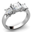0.90CT Princess Cut Diamonds Three Stone Ring , picture number 1