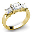 0.90CT Princess Cut Diamonds Three Stone Ring , picture number 1