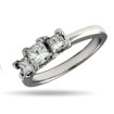 0.80CT Princess Cut Diamonds Three Stone Ring , picture number 1