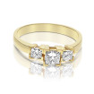 0.80CT Princess Cut Diamonds Three Stone Ring , picture number 2