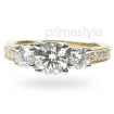 1.55CT Round Cut Diamonds Three Stone Ring , picture number 1