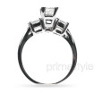 0.90CT Princess Cut Diamonds Three Stone Ring , picture number 2