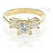 0.90CT Princess Cut Diamonds Three Stone Ring , picture number 0