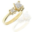 0.90CT Princess Cut Diamonds Three Stone Ring , picture number 1
