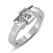 1.15CT Princess Cut Diamonds Three Stone Ring , picture number 1